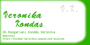 veronika kondas business card