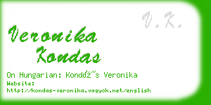 veronika kondas business card